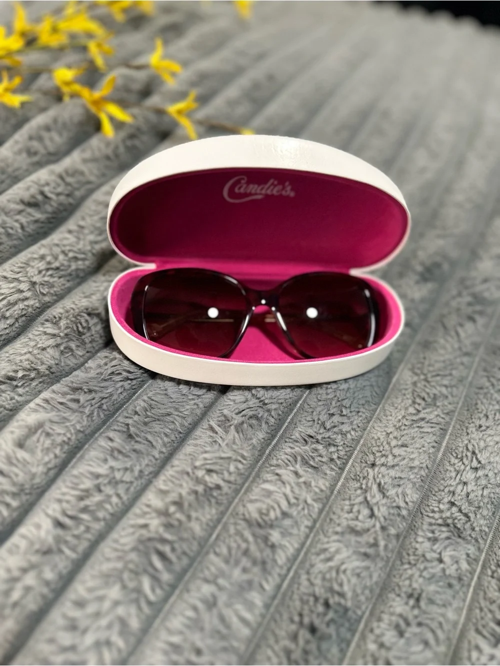 Candie's Pink Tortoise Cat-Eye Sunglasses